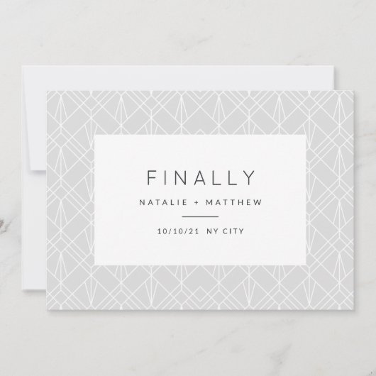 Tot slot sparen de datumaankondiging save the date (Voorkant)