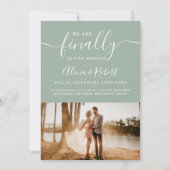 Tot slot sparen het datummanuscript eenvoudige gro save the date (Voorkant)