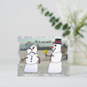 Tot sneeuw goed briefkaart (Staand voorkant)