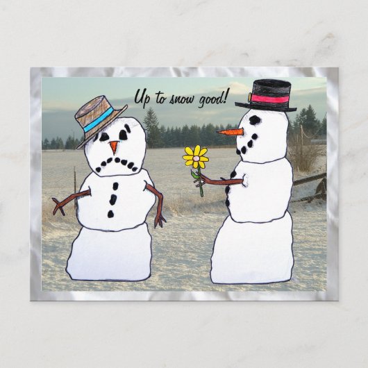 Tot sneeuw goed briefkaart (Voorkant)