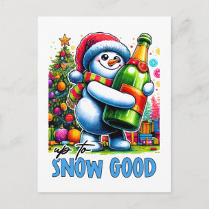 Tot Sneeuw Goed – Grappig Sneeuwman Kerstontwerp Briefkaart