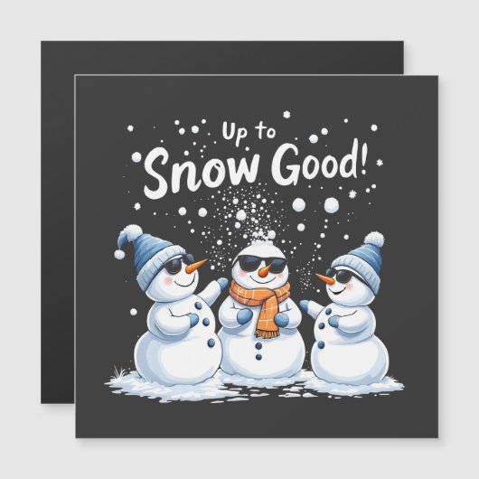 Tot Sneeuw Goed Grappige Sneeuwman Kerstmis  (Voorkant / Achterkant)