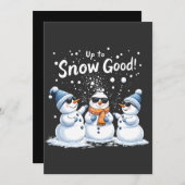 Tot Sneeuw Goed Grappige Sneeuwman Kerstmis  Kaart (Voorkant / Achterkant)