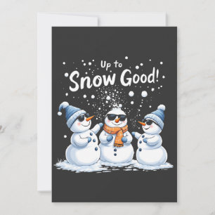 Tot Sneeuw Goed Grappige Sneeuwman Kerstmis  Kaart