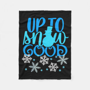 Tot sneeuw goed grappige winter sneeuwman stout op fleece deken