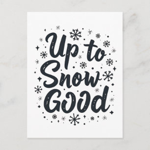 Tot Sneeuw Goed Grappige Winter Sneeuwvlok Kerstmi Briefkaart