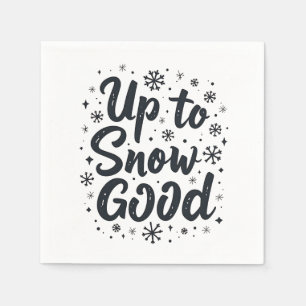 Tot Sneeuw Goed Grappige Winter Sneeuwvlok Kerstmi Servet