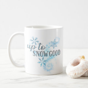Tot Sneeuw Goed Grappige Winter Vakantie Typografi Koffiemok