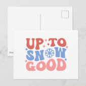 Tot Sneeuw Goed - Leuk Winter Design Briefkaart (Voorkant / Achterkant)