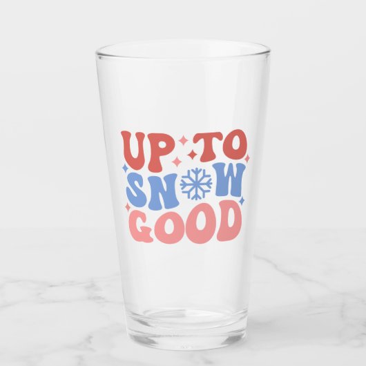 Tot Sneeuw Goed - Leuk Winter Design Glas (Voorkant)