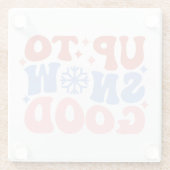 Tot Sneeuw Goed - Leuk Winter Design Glazen Onderzetter (Achterkant)