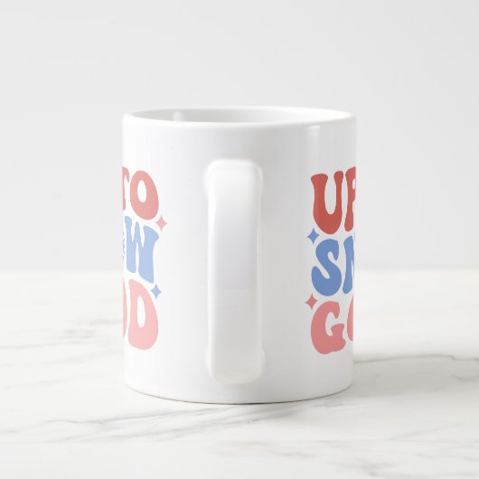 Tot Sneeuw Goed - Leuk Winter Design Grote Koffiekop (Achterkant)