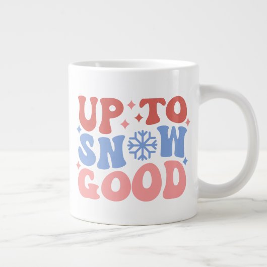 Tot Sneeuw Goed - Leuk Winter Design Grote Koffiekop (Rechts)