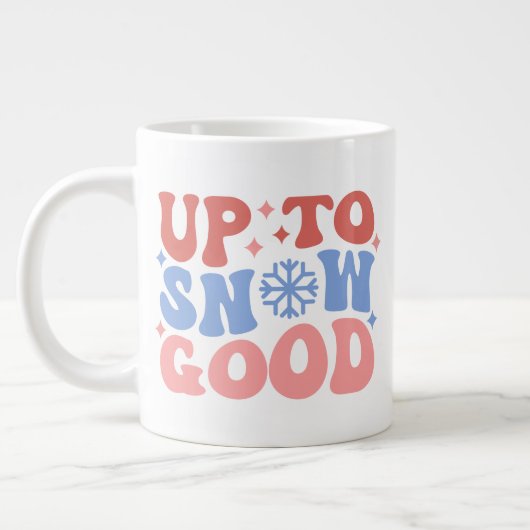 Tot Sneeuw Goed - Leuk Winter Design Grote Koffiekop (Links)