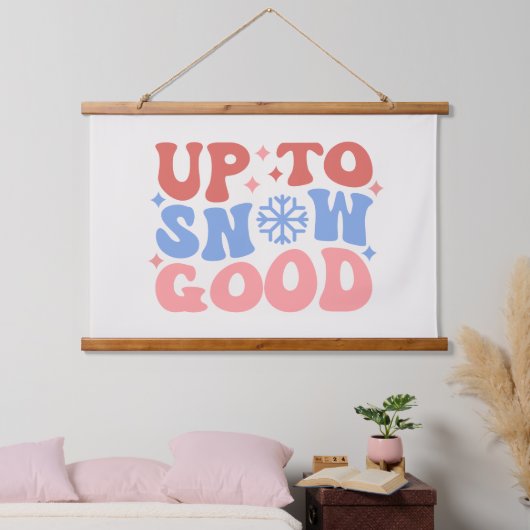 Tot Sneeuw Goed - Leuk Winter Design Hangend Wandkleed (Slaapkamer)