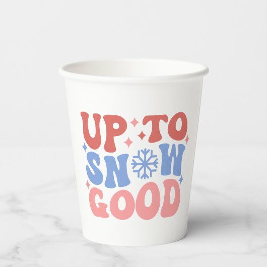 Tot Sneeuw Goed - Leuk Winter Design Papieren Bekers (Achterkant)