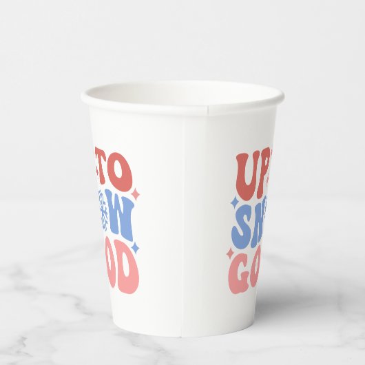 Tot Sneeuw Goed - Leuk Winter Design Papieren Bekers (Rechts)