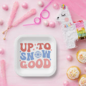 Tot Sneeuw Goed - Leuk Winter Design Papieren Bordje (Feest)