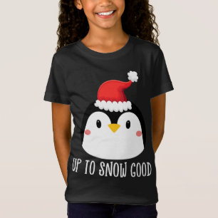 Tot Sneeuw Goed Pinguïn Gezicht Santa Schattige Pi T-shirt