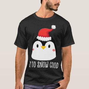 Tot Sneeuw Goed Pinguïn Gezicht Santa Schattige Pi T-shirt