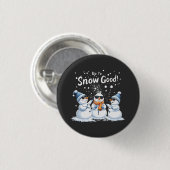 Tot sneeuw goed ronde button 3,2 cm (Voorkant /achterkant)