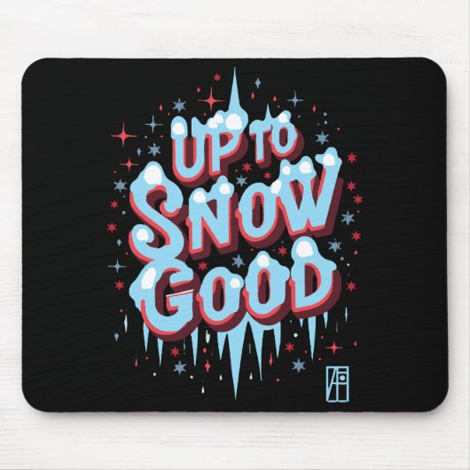 Tot Sneeuw Goed - Winter inscriptie - Funny Chris Muismat (Voorkant)