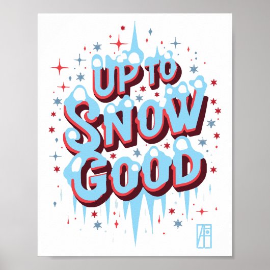 Tot Sneeuw Goed - Winter inscriptie - Funny Chris Poster (Voorkant)
