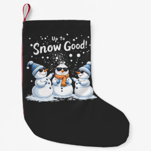 Tot Sneeuw Goede Grappige Sneeuwman Kerstmis Kleine Kerstsok
