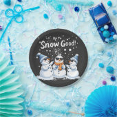 Tot Sneeuw Goede Grappige Sneeuwman Kerstmis Papieren Bordje (Feest)