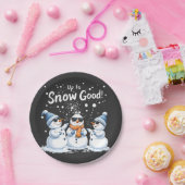 Tot Sneeuw Goede Grappige Sneeuwman Kerstmis Papieren Bordje (Feest)