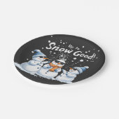 Tot Sneeuw Goede Grappige Sneeuwman Kerstmis Papieren Bordje (Gekanteld)