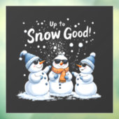 Tot Sneeuw Goede Grappige Sneeuwman Kerstmis Raamsticker (Vel 3)