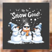 Tot Sneeuw Goede Grappige Sneeuwman Kerstmis Raamsticker (Vel 2)