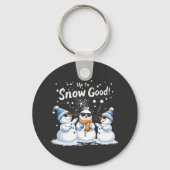 Tot Sneeuw Goede Grappige Sneeuwman Kerstmis Sleutelhanger (Voorkant)