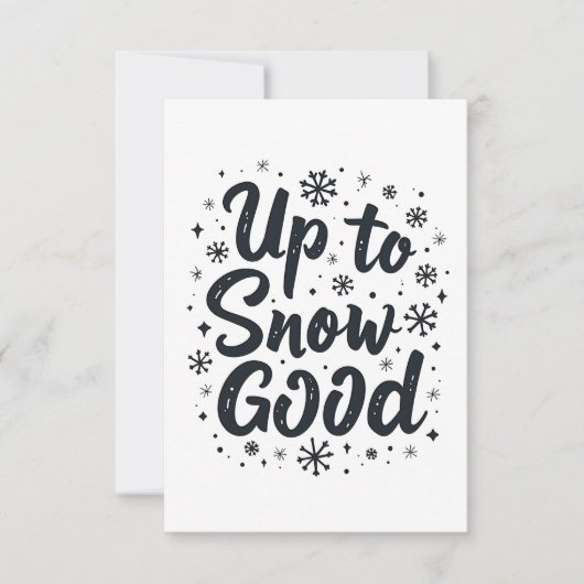 Tot Sneeuw Goede Grappige Winter Sneeuwvlok Kerstm Bedankkaart (Voorkant)