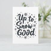 Tot Sneeuw Goede Grappige Winter Sneeuwvlok Kerstm Bedankkaart (Staand voorkant)