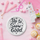 Tot Sneeuw Goede Grappige Winter Sneeuwvlok Kerstm Papieren Bordje (Feest)