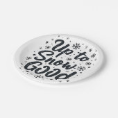 Tot Sneeuw Goede Grappige Winter Sneeuwvlok Kerstm Papieren Bordje (Gekanteld)