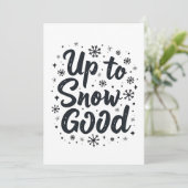 Tot Sneeuw Goede Grappige Winter Sneeuwvlok Kerstm Save The Date (Staand voorkant)