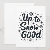 Tot Sneeuw Goede Grappige Winter Sneeuwvlok Kerstm Save The Date (Voorkant / Achterkant)