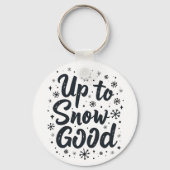 Tot Sneeuw Goede Grappige Winter Sneeuwvlok Kerstm Sleutelhanger (Voorkant)