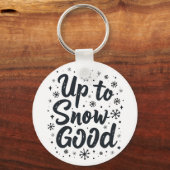 Tot Sneeuw Goede Grappige Winter Sneeuwvlok Kerstm Sleutelhanger (Voorkant)