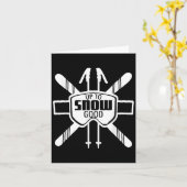 Tot Sneeuw Goede Ski Goggles Cool Ski Kerstcadeau Kaart (Gele Bloem)