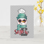 Tot Sneeuwgoed - Snowman in Pet en Scarf Kaart (Gele Bloem)