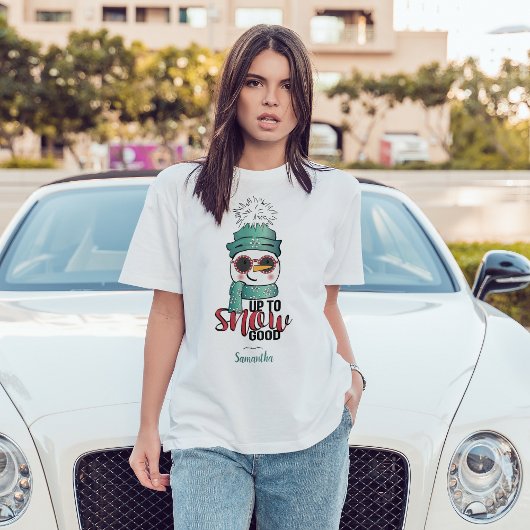 Tot Sneeuwgoed - Snowman in Pet en Scarf T-shirt