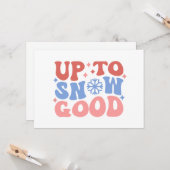 Tot Snow Goed - Leuk Winter Design Kaart (Voorkant / Achterkant in situ)