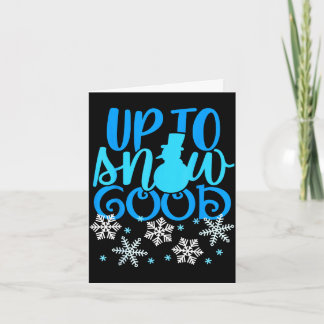 Tot snow goeie grappige winter sneeuwman stout op kaart