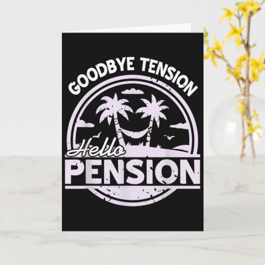Tot Spannende Tijd Hallo Pensioen Relax Tijd Stemm Kaart (Gele Bloem)