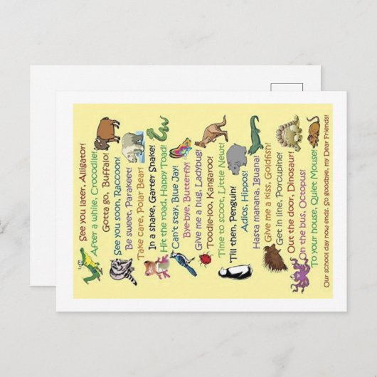 Tot straks, Alligator. Briefkaart (Voorkant / Achterkant)