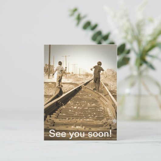 Tot straks! briefkaart (Staand voorkant)